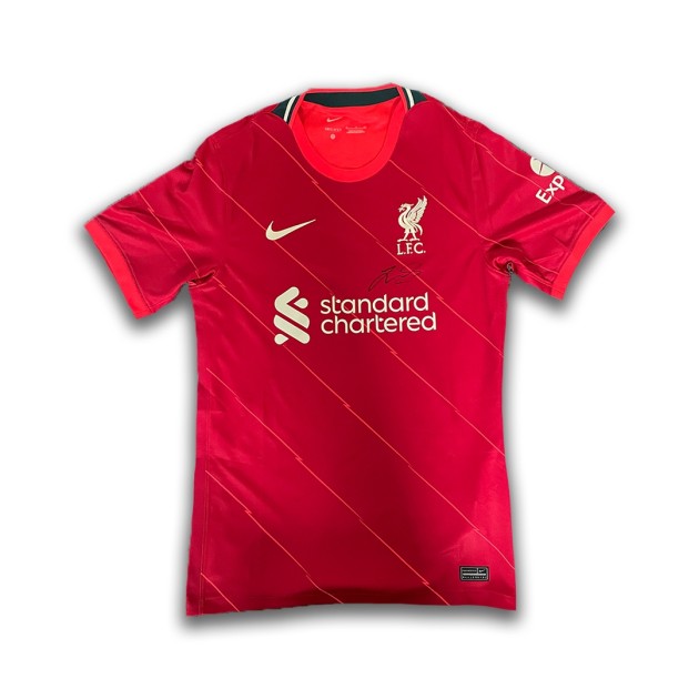 La maglia ufficiale del Liverpool firmata da Jordan Henderson