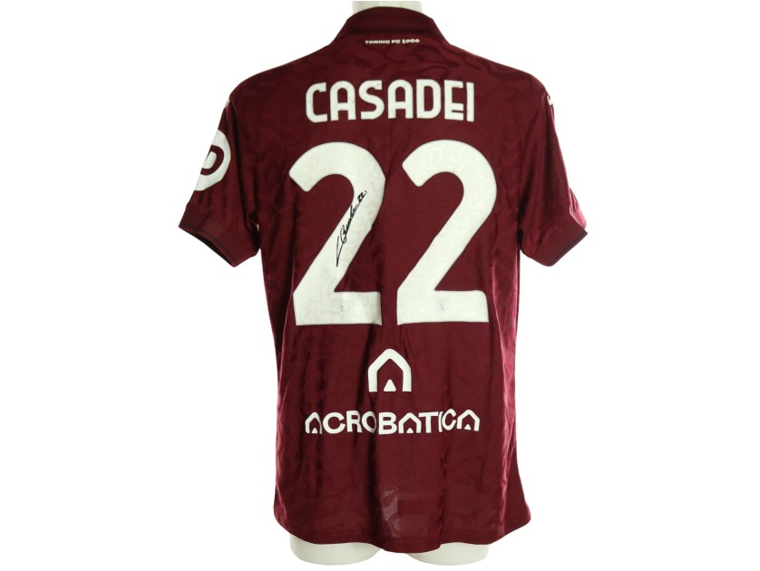 Casadei's Signed Unwashed Shirt, Torino vs Juventus 2026