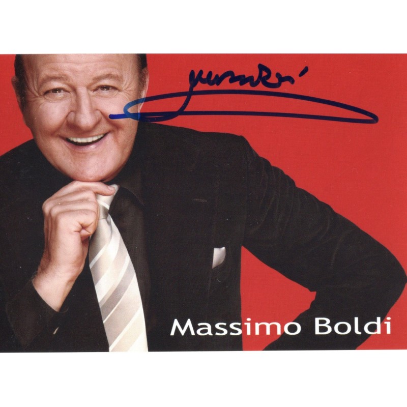 Cartolina Ufficiale Autografata da Massimo Boldi