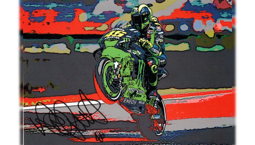 Valentino Rossi - Signed Pop Artwork by Gabriele Salvatore 