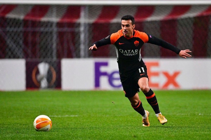 Pedro Official Roma Signed Shirt, 2020/21