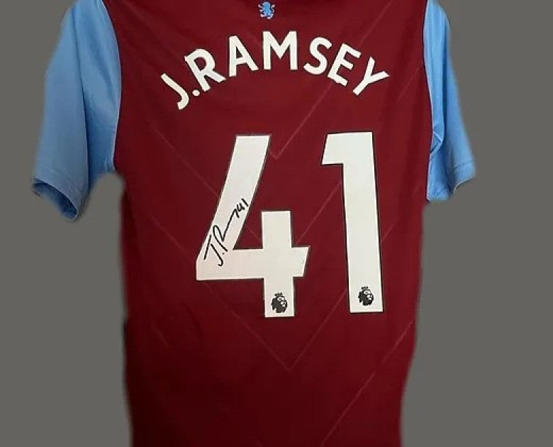 Jacob Ramsey's Aston Villa 2022/23 Signed and Framed Shirt - CharityStars