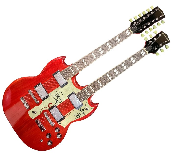 Chitarra Doppio Manico 18 Corde con Pickguard Autografati dai Rush – Edizione Signature