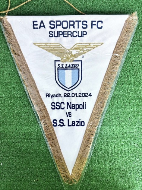 Napoli vs Lazio Issued Pennant, Italian Super Cup 2024