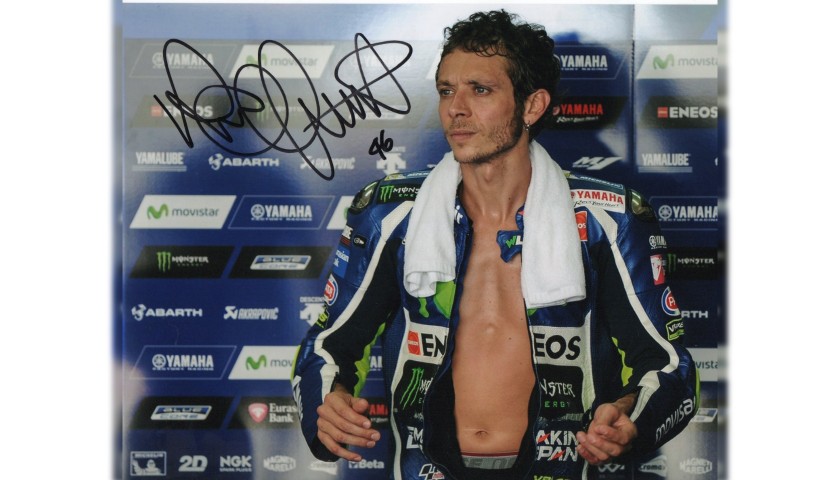 Fotografia autografata da Valentino Rossi