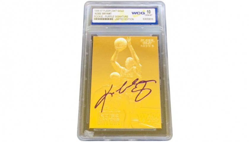 Card in oro Kobe Bryant in edizione limitata