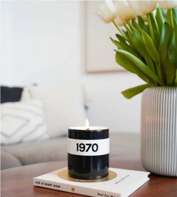 Bella Freud 1970 Black Candle from The London Candle Store