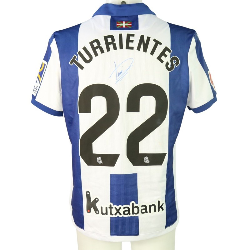 Turrientes' Signed Unwashed Shirt, Real Sociedad vs Valencia 2024