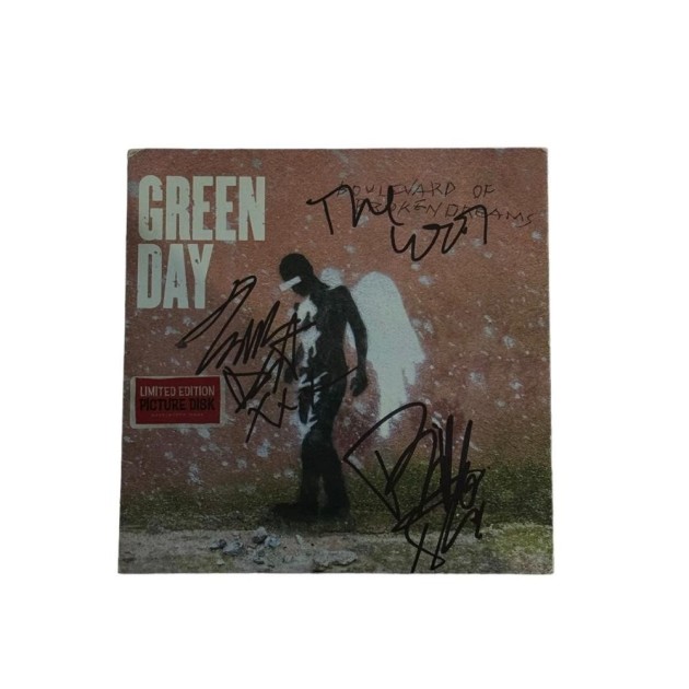 Green Day Signed Boulevard of Broken Dreams  7" Vinyl