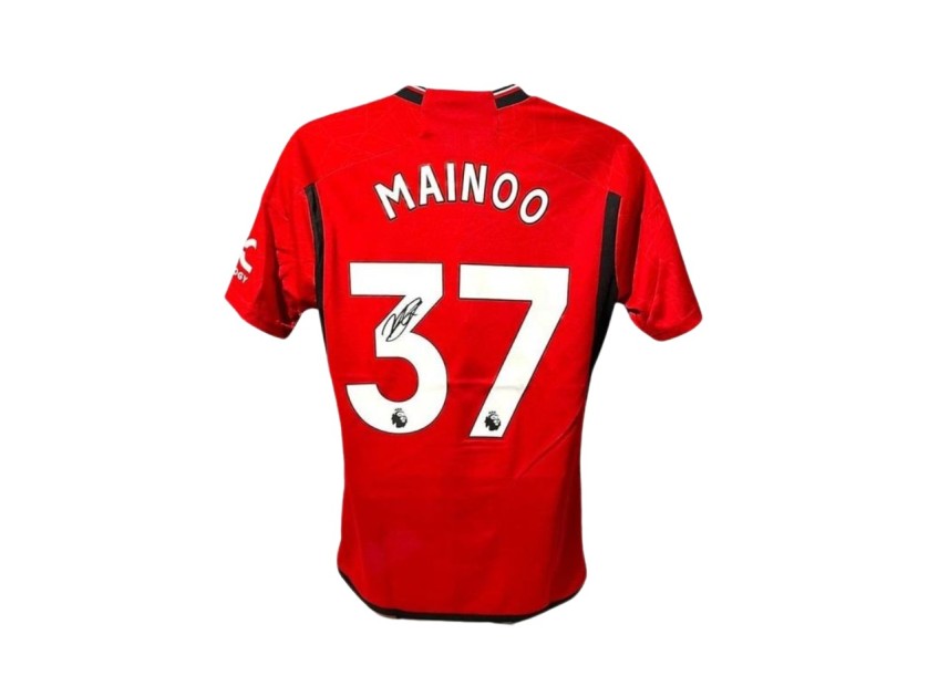 Maglia ufficiale Manchester United, 2023/24 - Autografata da Kobbie Mainoo 