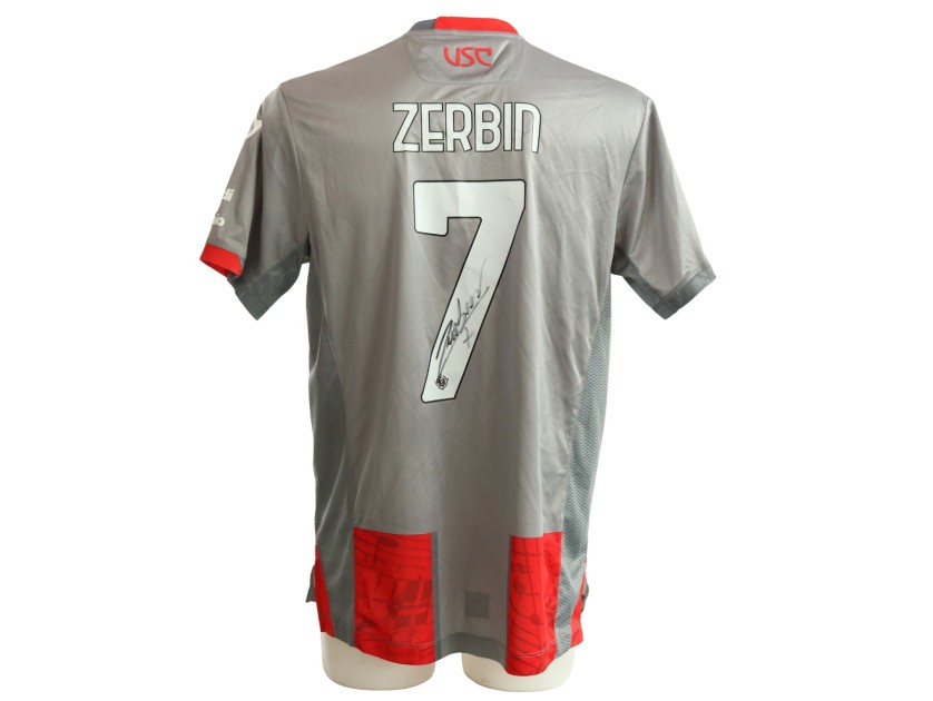 Zerbin's Signed Unwashed Shirt, Cremonese vs Sassuolo 2025