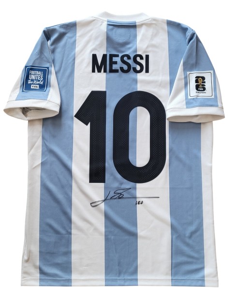 Messi's Argentina vs Peru "50 Years Special" Signed Match-Issued Shirt, WC 2026 Qualifiers  