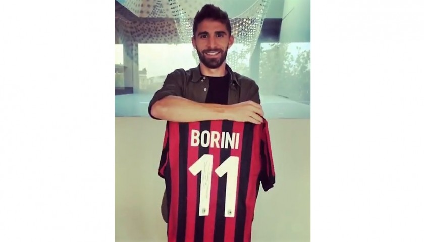 Maglia Borini indossata Milan-Borussia Dortmund 2017 - Autografata