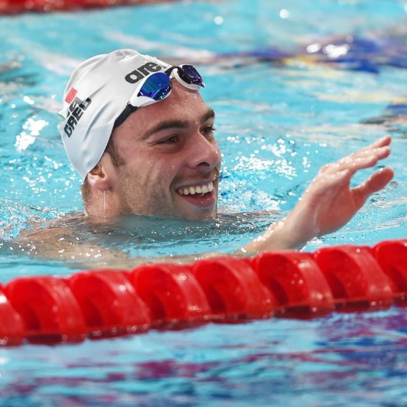 Gregorio Paltrinieri's Italy Signed Swimming Cap