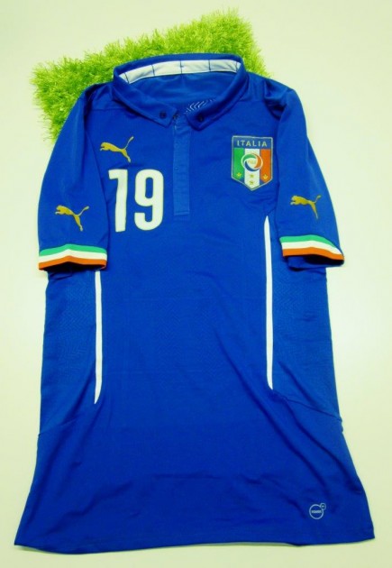 Bonucci Italy official authentic shirt signed, Brazil 2014 - #celebriamolamaglia #vivoazzurro