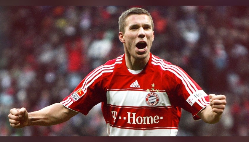 Maglia Ufficiale Podolski Bayern Monaco, 2007/08 - Autografata