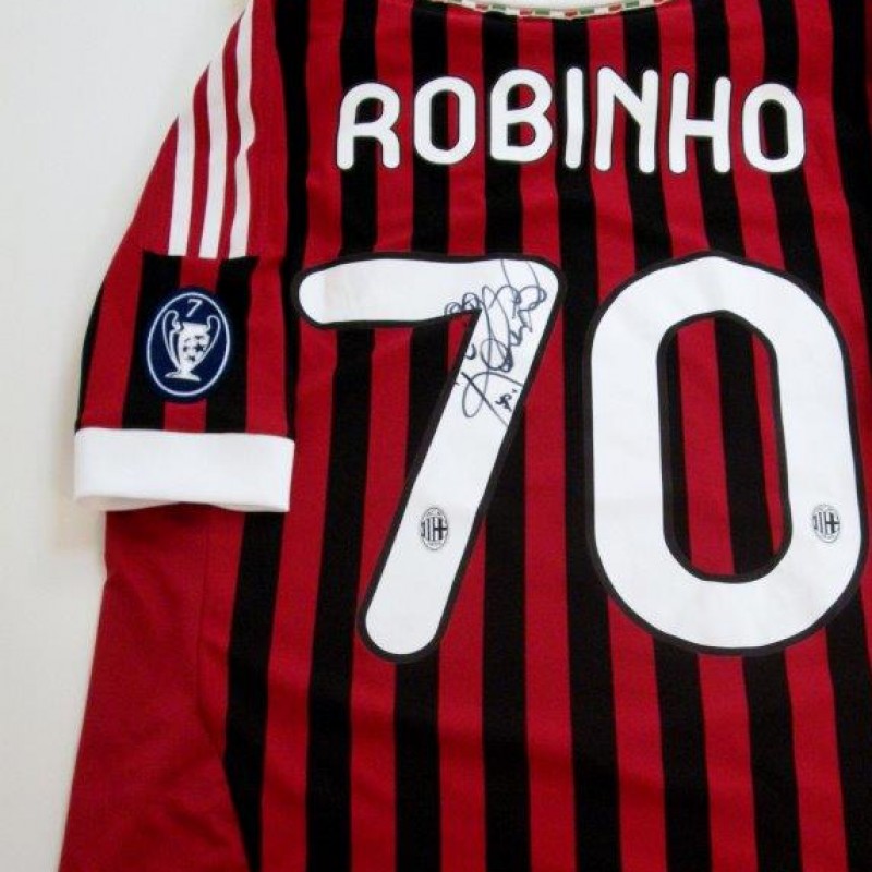Robinho issued shirt, Milan, Serie A 2011/2012 - signed