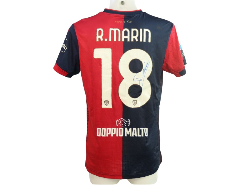 Marin's Signed Unwashed Shirt, Cagliari vs Empoli 2024