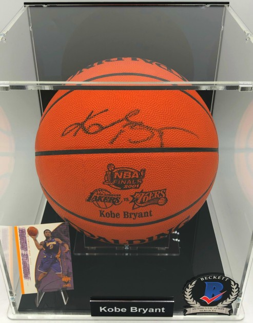 Kobe Bryant Limited Edition NBA Finals 2001 Signed Basketball Display