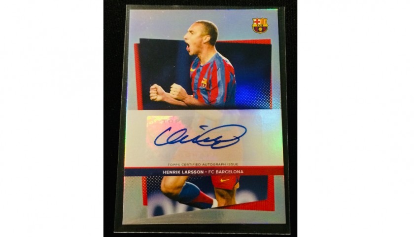 Henrik Larsson Signed Card