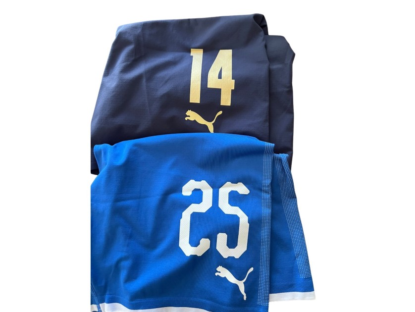 Chiesa's Collection of Two Italy Match-Issued Shorts