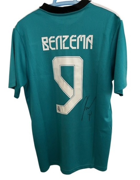 Benzema's Official Real Madrid Signed Shirt, 2021/22