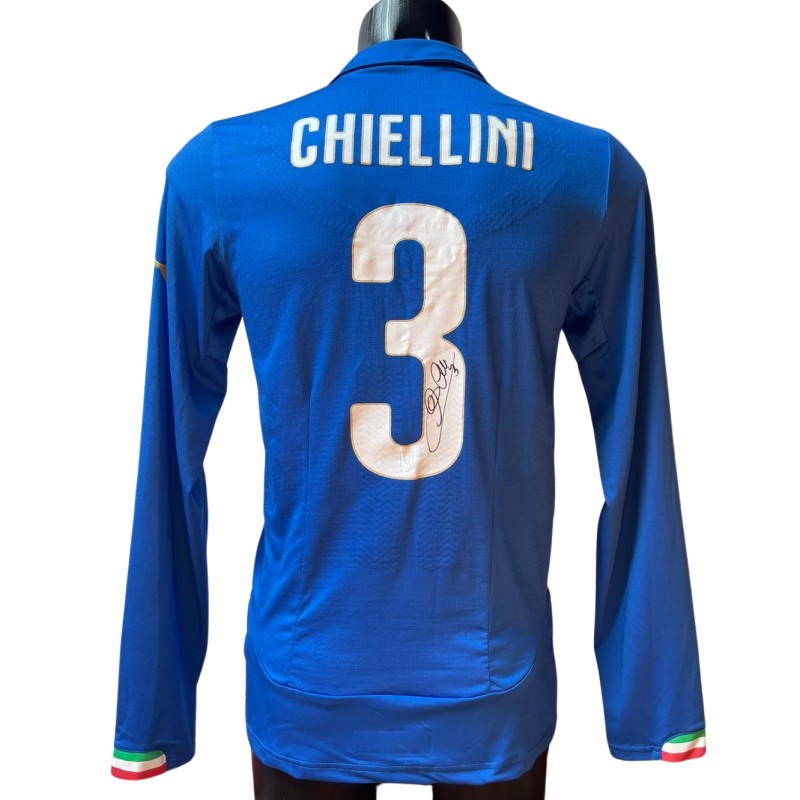 Chiellini's Italy, 2014 Match-Issued Shirt - Signed with video proof