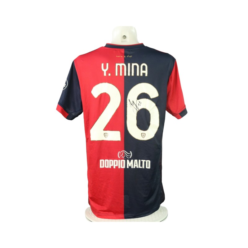 Mina's Signed Unwashed Shirt, Cagliari vs Como 2024