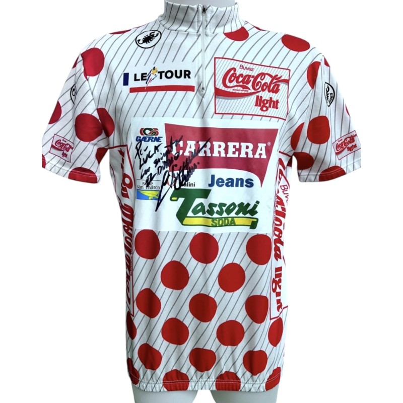 Claudio Chiappucci's Signed Shirt, 1991 Tour de France King of the Mountains