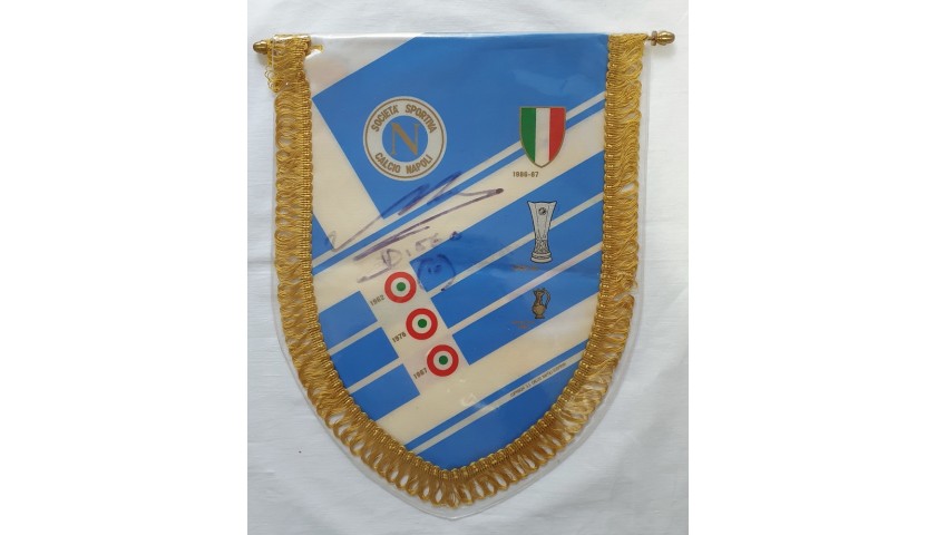 Gagliardetto Gadget 3D Calcio Napoli, personalizzabile(con  LOGO,MARADONA,DEDICA)