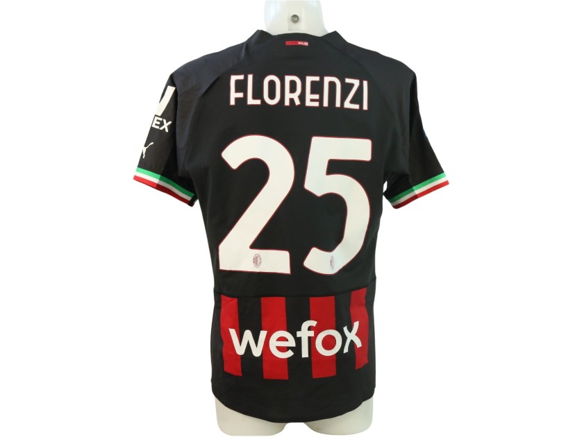 Florenzi's Milan Match-Issued Shirt, 2022/23