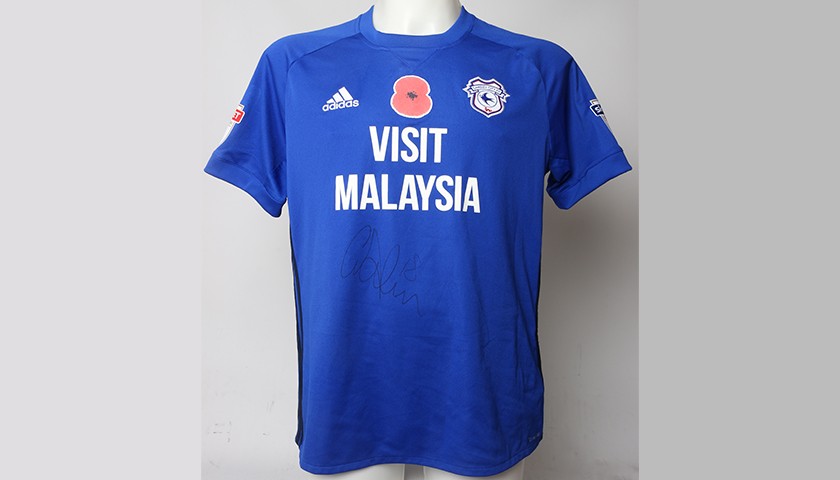 Poppy Shirt Signed by Cardiff City FC's Callum Paterson