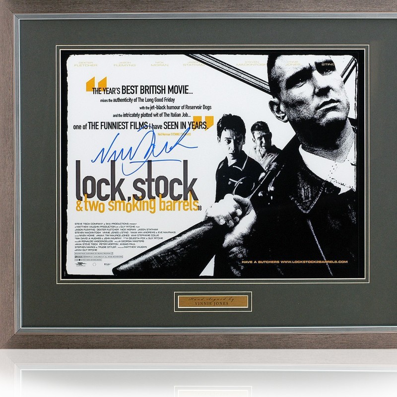 Locandina film "Lock Stock and Two Smoking Barrels" autografata da Vinnie Jones