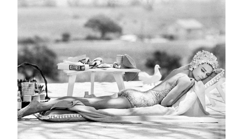 "Audrey Hepburn by a Pool", St. Tropez, 1966 by Terry O'Neill