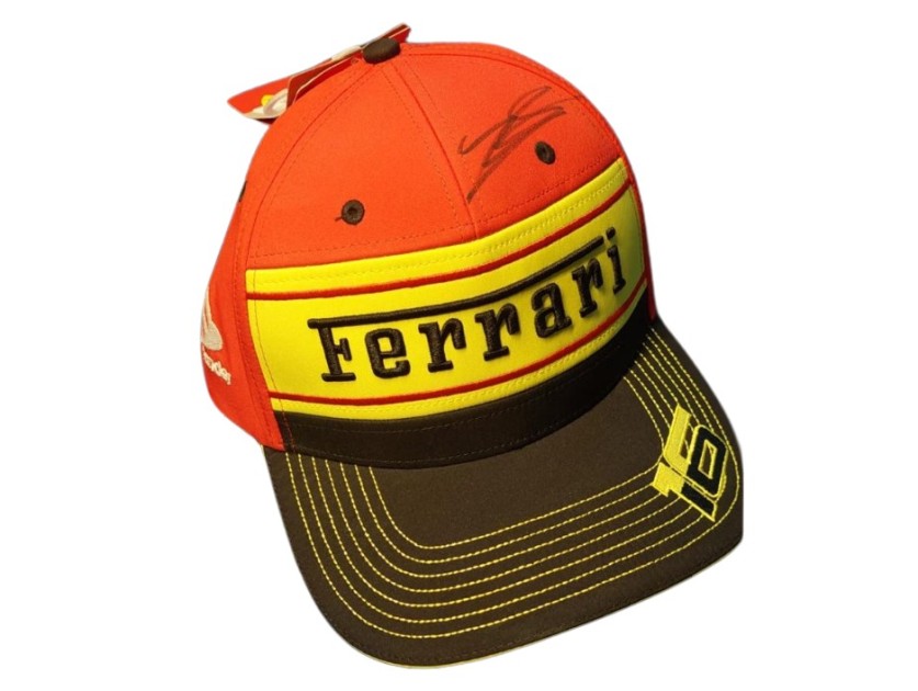 Cappellino ufficiale Leclerc Scuderia Ferrari, Monza 2024 - Autografato con video prova