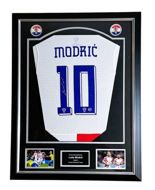 Luka Modric's Croatia 2024 Signed and Framed Shirt