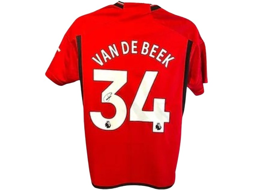 Replica della maglia firmata di Donny van de Beek del Manchester United 2023/24