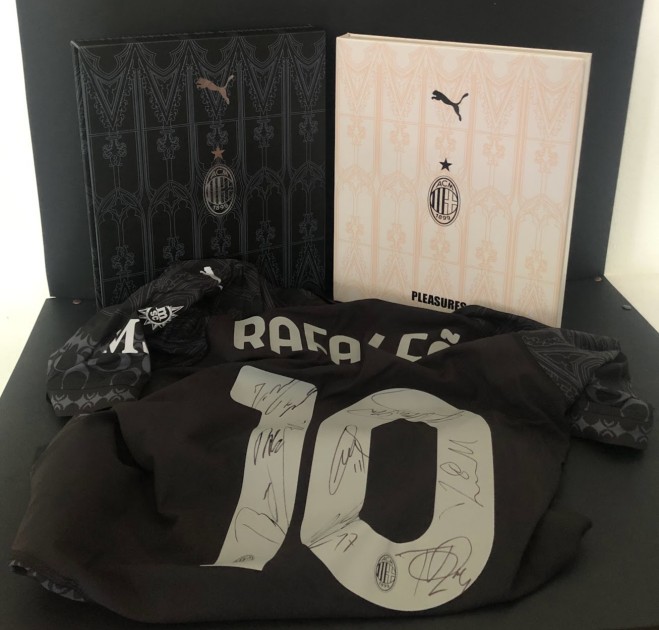 Rafa Leao Official AC Milan X Pleasures Shirt Box, 2023/24 - Signed by the Team
