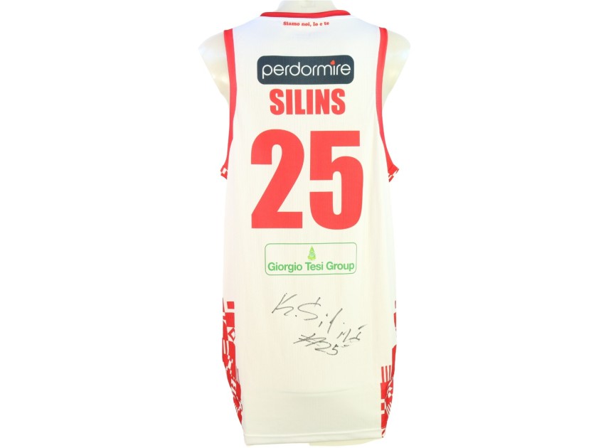 Silins' Signed Unwashed Issued Kit, Estra Pistoia vs Trapani Shark 2024