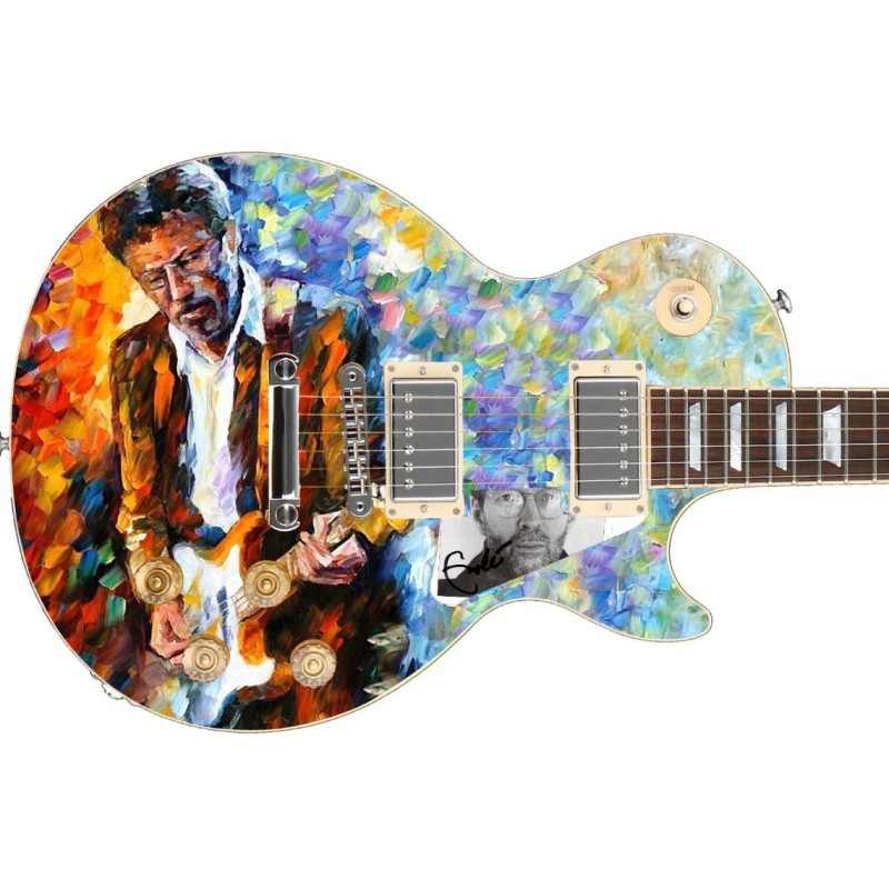 Eric Clapton Signed Pickguard Custom Epiphone Guitar