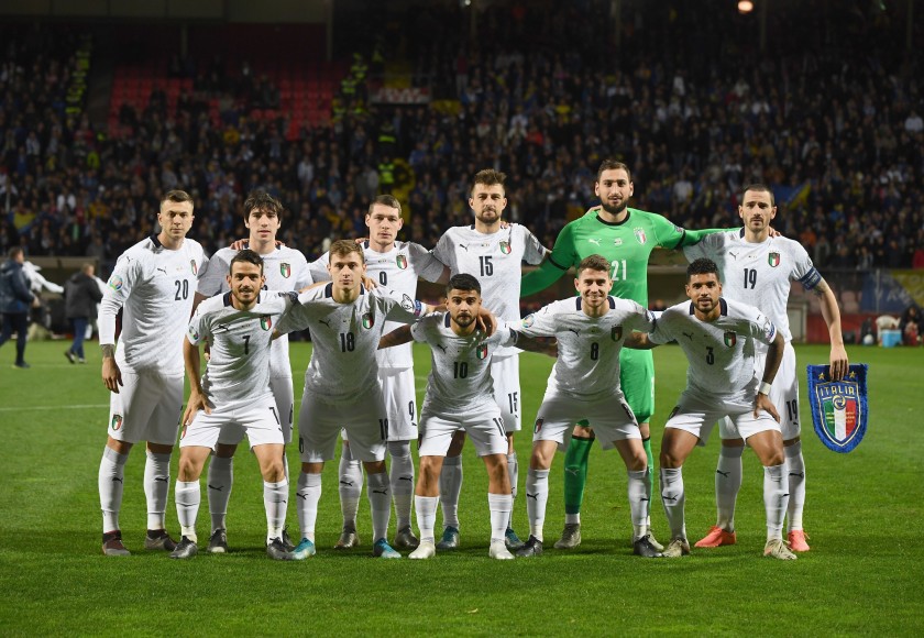 Romagnoli's Match Issued Shirt, Bosnia-Italy 2019