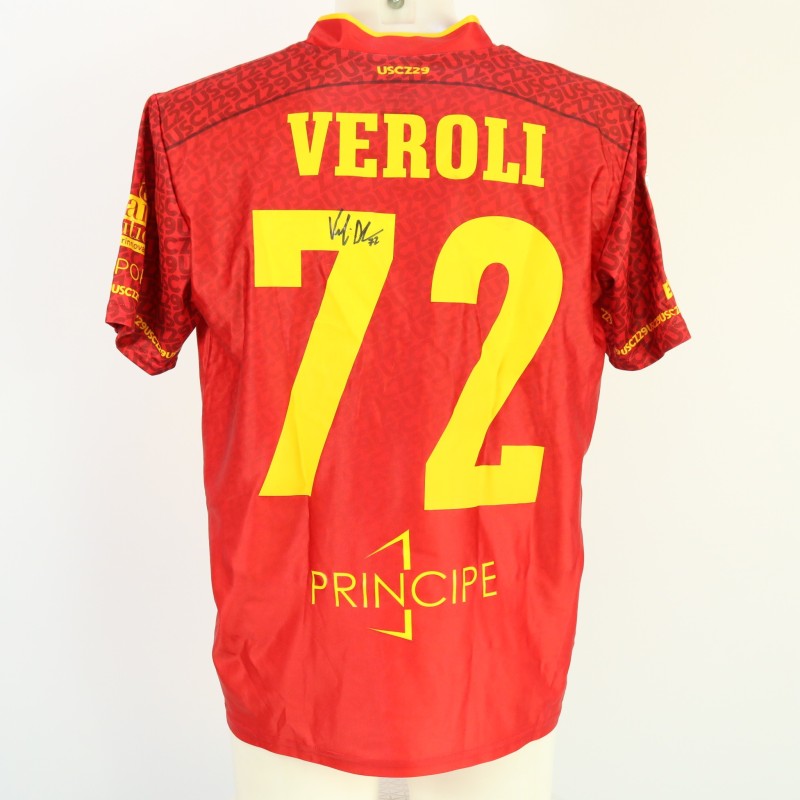 Veroli's Unwashed Signed Shirt, Catanzaro vs Reggiana 2024