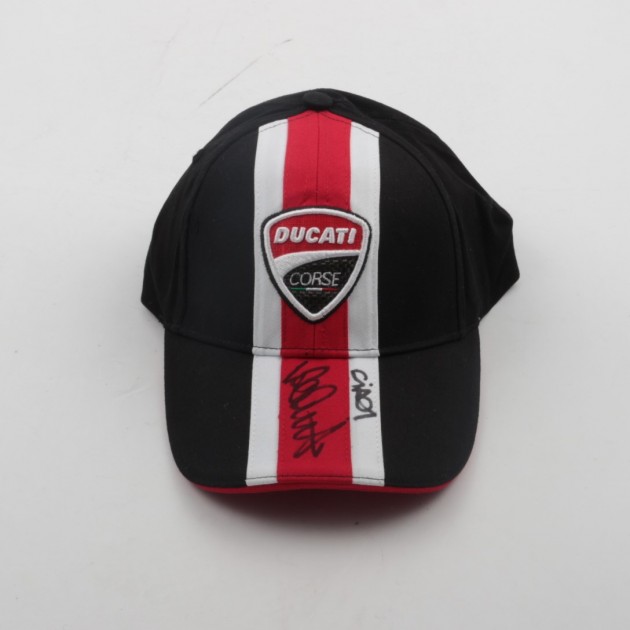 Official Ducati hat, signed by Valentino Rossi