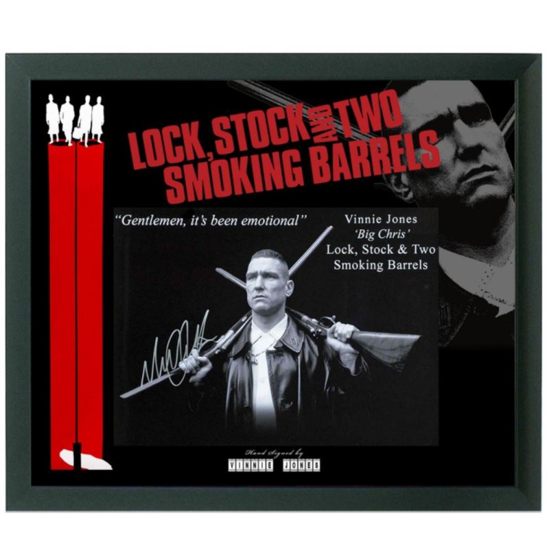 Vinnie Jones Signed 'Lock Stock and Two Smoking Barrels' Movie Poster