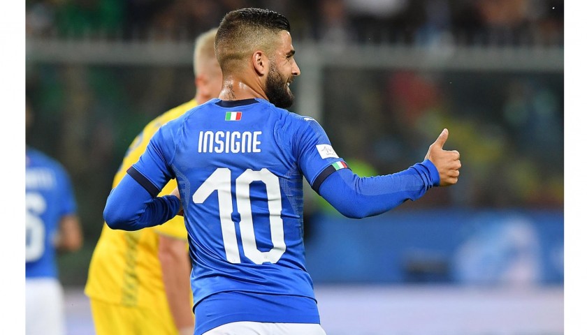 Insigne's Match Shirt, Italy-Ukraine - Special Patch Genova