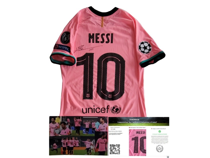 Messi's Match Shirt, Juventus vs Barcelona 2020