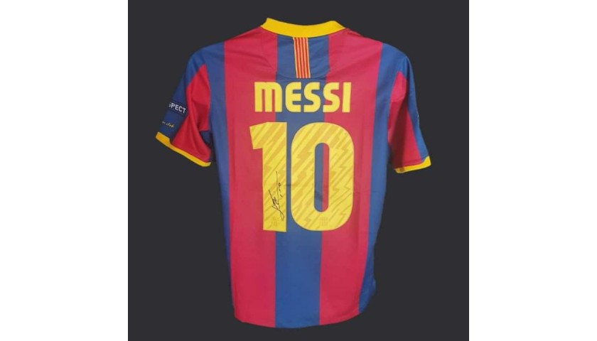 Maglia Messi Barcellona Finale Champions League 2011 - Autografata e incorniciata