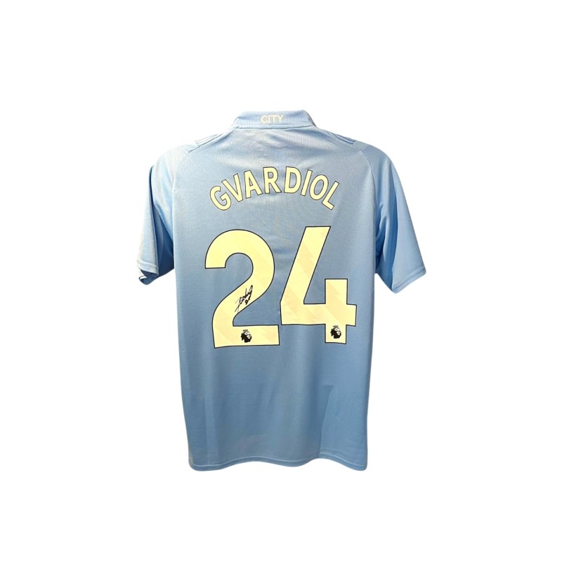 Maglia replica firmata del Manchester City 2023/24 di Josko Gvardiol