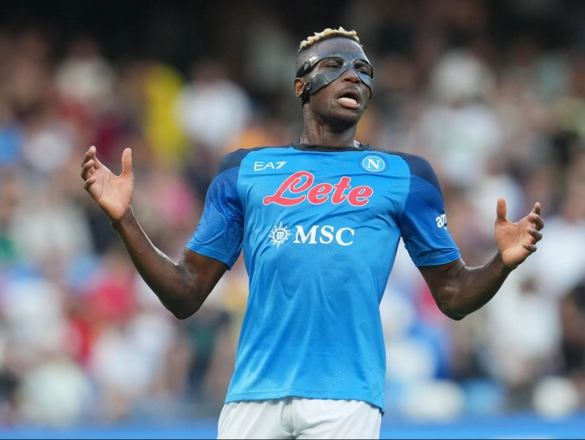 Osimhen's Napoli Worn and Unwashed Shirt, 2022/23