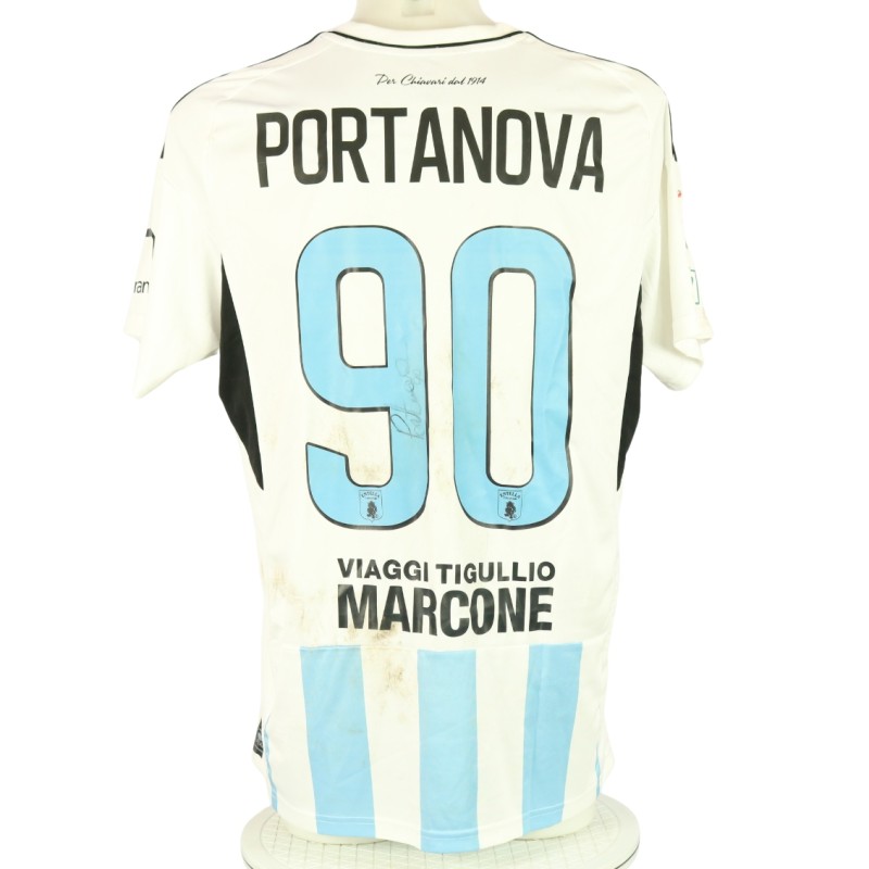 Portanova's unwashed Signed Shirt, Arezzo vs Virtus Entella 2024 